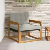 Set vanjskih sofa Cvrsto drvo akacije i Textilene Prirodna