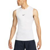 Muška kompresijska odjeca Nike Pro Dri-Fit Tight Sleeveless Fitness Top - white/black