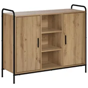 vidaXL Strani šal Artisan hrast 97 x 33 x 81 cm Inženirski les