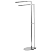Casa Padrino Luxury Bathroom Towel Holder Silver 32 x H. 87.5 cm - Freestanding Brass Towel Rack - Bathroom Furniture - Hotel Furniture - Luxury Quality - Made in Italy