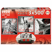 Big Cities Deco puzzle 3x500pz