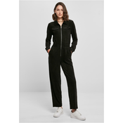 Womens Velvet Rib Boiler Suit Black