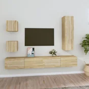 vidaXL vidaXL Komplet TV omaric 5-delni sonoma hrast inženirski les, (20913624)