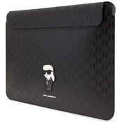 Etui Karl Lagerfeld Saffiano Monogram Ikonik za 16 prenosnik - črna