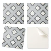 shumee Komplet samolepilnih PVC ploščic z geometrijskim vzorcem v pastelnih barvah 20x20x20 cm
