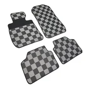 Rubber-textile car mats BMW 3 2005-2012 (E90/E91, checkered)