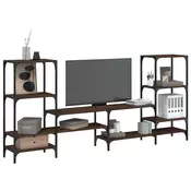 TV ormaric smeda boja hrasta 206,5x28,5x95 cm konstruirano drvo