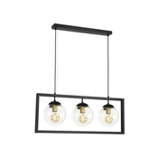 Klausen 113000 - Lestenec na vrvici REY 3xE27/7W/230V črna