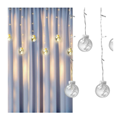 LED zavesa WISH BALLS 108xLED/8 funkcija 4,5 m topla bela