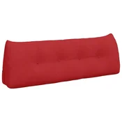 Vidaxl Poglavni vzglavnik Rdeča 140 x 24 x 50 cm blago