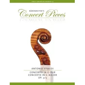 VIVALDI:CONCERTO IN G OP.3/3 VIOLIN AND PIANO