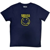 Nirvana Majica Yellow Smiley Navy L