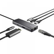 TRUST 6-v-1 večportni adapter USB-C