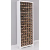 Casa Padrino country style solid wood wine cabinet white/natural 68 x 35 x H. 200 cm - Solid wood wine rack in country style - Solid wood bar furniture - Country style bar furniture