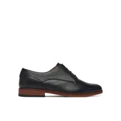 Tommy Hilfiger Nizki čevlji Hilfiger Leather Dress Shoe FM0FM05777 Črna