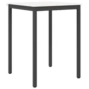 Vidaxl Barska miza Bela 80 x 80 x 105 cm Masivno borovo les