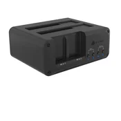 IcyBox IB-2925MS-CU31 priklopna in klonirna postaja za M.2 NVMe SSD & 2,5/3,5 SATA SSD/HDD