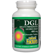 Natural Factors - DGL Degliciriziran koren sladkega korena 400 mg, 90 žvečljivih tablet
