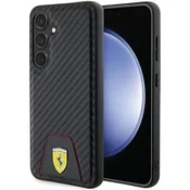 Ferrari Ferrari Carbon Stitched Bottom - Ohišje za Samsung Galaxy S24 (črno)