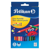 Pelikan barvice, suhe, trikotne, 4mm, 12/1