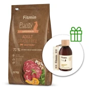 Fitmin Purity Adult Beef Grain Free 12 kg + Fitmin Purity Olje iz lososa BREZPLAČNO