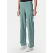 Puma Spodnji del trenirke Ess Elevated 685025 Zelena Straight Fit