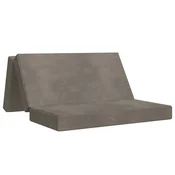 Vidaxl Zložljiv kavč postelja 200 x 67 x 45 cm Svetlo siva