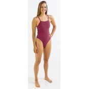 Womens swimwear finis skinback solid cabernet 38