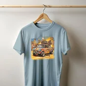 Camiseta Majica sa štampanim printom Cam 849, Muška, Svetloplava
