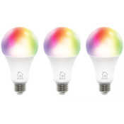 Smart led žarulja DELTACO SH-LE27RGB-3P, set 3 komada, RGB, 9W, bijela