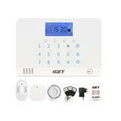 iGET SECURITY M3B - Večnamenski brezžični alarm GSM, detektor vrat in oken, detektor gibanja, 110 dB sirena