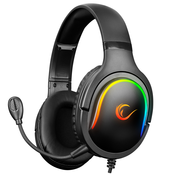 Slušalice RAMPAGE Miracle X6, mikrofon, PC/PS4/PS5/Xbox/Smartphone, RGB, crne Miracle X6