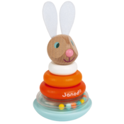 janod® lesena natikanka z ropotuljico roly-poly zajček
