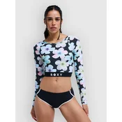 Roxy Active Ls Crop Top Longsleeve Lycra anthracite im fleur real