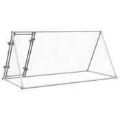 vidaXL Kokošnjak srebrn 200x105x91 cm pocinkano jeklo