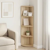 vidaXL Kotna polica 4 ravni 41,5 x 41,5 x 143 cm Inženirski les