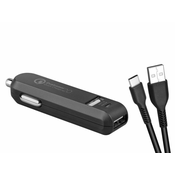Avacom CarMAX 2 avtomobilski polnilnik 2x Qualcomm Quick Charge 2.0, črn (kabel USB-C)