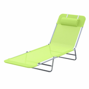 OUTSUNNY Outsunny Vrtni ležalnik za plažo Bazen 182 x 56 x 24,5 cm Zelena
