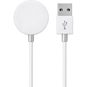 Obal Me USB-A polnilni kabel bele barve za Apple Watch