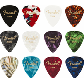 Fender 351 Shape Celluloid Medley Thin 12 Pack