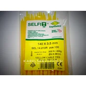 Kabelske vezice rumene 140x3,5 mm - SapiSelco (1 pak/100 kos) SEL.14.210R