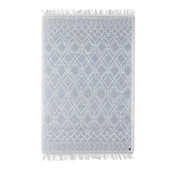 Tom Tailor ROČNO TKANA PREPROGA Colored Macrame four 190/290 cm tkano krem barve, pastelno modra
