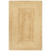 Rucno radeni tepih od jute prirodne boje 80 x 160 cm