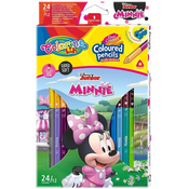 Colorino Obostrani trikotni barvni svinčnik Minnie 12 kosov