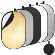K&F Concept 40 x60”(100x150cm) 5-in-1 Oval Foldable Reflector with Carrying Bag
