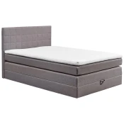 Xora POSTELJA BOXSPRING 120 cm x 200 cm , tekstil siva