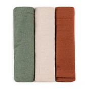 PETITE & MARS Komplet bambusovih muslinastih plenic 3 kosi Moussy Earth Tones 68 x 68 cm