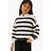 Otroški pulover Tommy Hilfiger bela barva, KG0KG08843