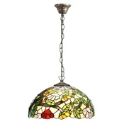 Casa Padrino luxury Tiffany hanging lamp multicolored A� 40 x H. 87 cm - Art Deco Tiffany pendant lamp - Living room hanging lamp - Decorative hanging lamp - Luxury Tiffany lights - Art Deco lights