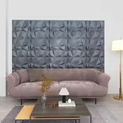 vidaXL Stenske plošče 12 pcs Diamant Sivi 50 x 50 cm XPS Pena